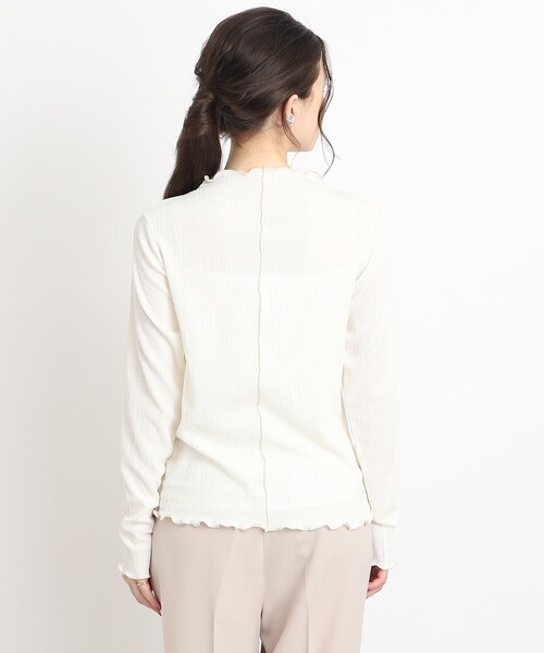 Cutie Blonde（キューティーブロンド）の「◆伸縮性ありで着やすい！ メローインナー（Tシャツ/カットソー・レディース・ホワイト系/ブラック/ライトグリーン・01/02/03）」の6枚目の写真