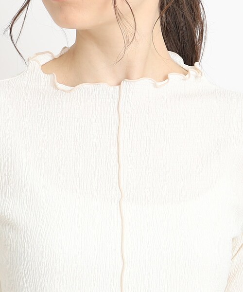 Cutie Blonde（キューティーブロンド）の「◆伸縮性ありで着やすい！ メローインナー（Tシャツ/カットソー・レディース・ホワイト系/ブラック/ライトグリーン・01/02/03）」の7枚目の写真