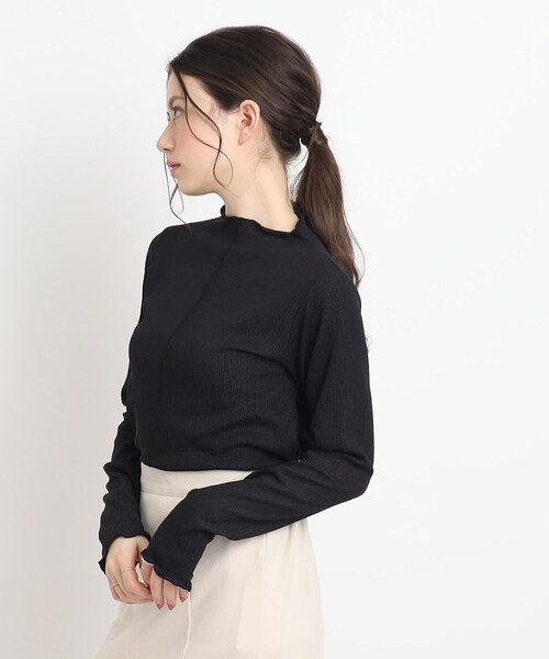 Cutie Blonde（キューティーブロンド）の「◆伸縮性ありで着やすい！ メローインナー（Tシャツ/カットソー・レディース・ホワイト系/ブラック/ライトグリーン・01/02/03）」の12枚目の写真