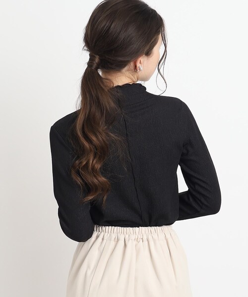 Cutie Blonde（キューティーブロンド）の「◆伸縮性ありで着やすい！ メローインナー（Tシャツ/カットソー・レディース・ホワイト系/ブラック/ライトグリーン・01/02/03）」の13枚目の写真