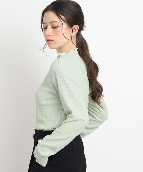 Cutie Blonde（キューティーブロンド）の「◆伸縮性ありで着やすい！ メローインナー（Tシャツ/カットソー・レディース・ホワイト系/ブラック/ライトグリーン・01/02/03）」の19枚目の写真