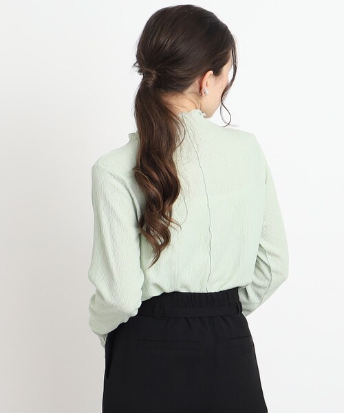 Cutie Blonde（キューティーブロンド）の「◆伸縮性ありで着やすい！ メローインナー（Tシャツ/カットソー・レディース・ホワイト系/ブラック/ライトグリーン・01/02/03）」の20枚目の写真