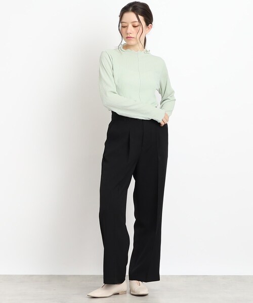 Cutie Blonde（キューティーブロンド）の「◆伸縮性ありで着やすい！ メローインナー（Tシャツ/カットソー・レディース・ホワイト系/ブラック/ライトグリーン・01/02/03）」の22枚目の写真