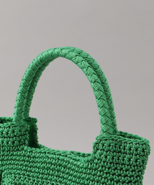 FREAK'S STORE（フリークスストア）の「cache cache/カシュカシュ スマイル手編みトートバッグ（かごバッグ・レディース・ベージュ/ブルー/グリーン・ONE SIZE）」の10枚目の写真