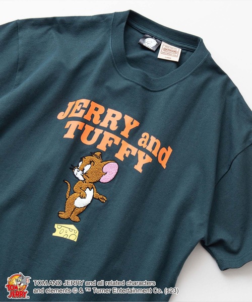 Tom&Jerry(トムアンドジェリー)の「【 TOM AND JERRY/トムとジェリー 】コラボ Tシャツ ドロップショルダー オーバーサイズ(Tシャツ/カットソー・メンズ・ダークグリーン/ホワイト系その他/ホワイト/ブルー系その他/オフホワイト/ベージュ・LARGE/MEDIUM/X-LARGE/SMALL)」の5枚目の写真