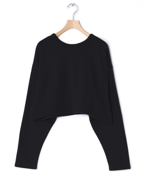 w closet(ダブルクローゼット)の「ハートボタンショート丈カーディガン(カーディガン/ボレロ・レディース・ブラック/サックスブルー/ピンク/ライム/アイボリー/ブラック×ホワイト・FREE)」の17枚目の写真