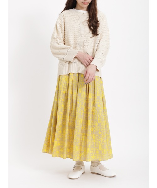 sm2rhythm（サマンサモスモスリズム）の「透かし編み前後着カーディガン（カーディガン/ボレロ・レディース・ブラック/グリーン/キナリ・ﾌﾘ-）」の17枚目の写真