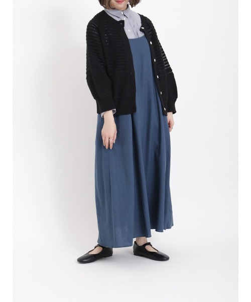 sm2rhythm（サマンサモスモスリズム）の「透かし編み前後着カーディガン（カーディガン/ボレロ・レディース・ブラック/グリーン/キナリ・ﾌﾘ-）」の19枚目の写真