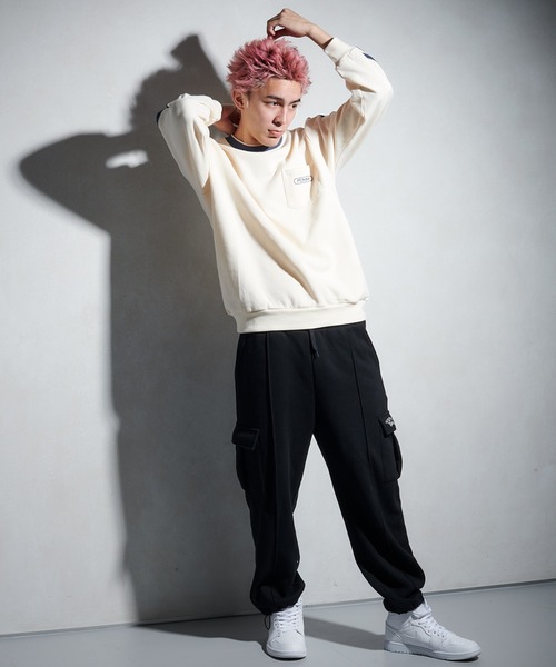 FCMM(エフシーエムエム)の「【日本限定アイテム】PIPING CREWNECK SWEAT/パイピングクルーネックスウェット(スウェット・メンズ・ブラック/オリーブ/アイボリー・LARGE/MEDIUM)」の12枚目の写真