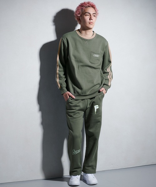 FCMM(エフシーエムエム)の「【日本限定アイテム】PIPING CREWNECK SWEAT/パイピングクルーネックスウェット(スウェット・メンズ・ブラック/オリーブ/アイボリー・LARGE/MEDIUM)」の4枚目の写真