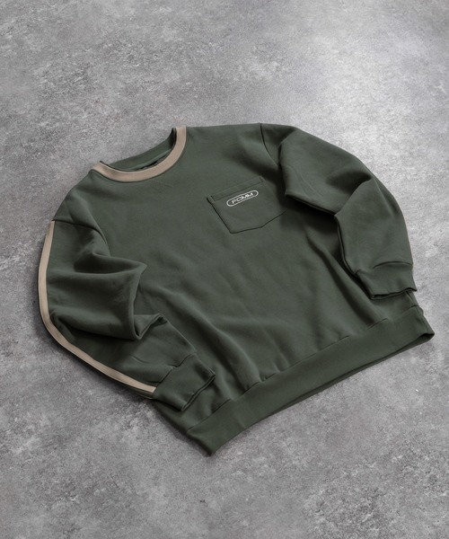 FCMM(エフシーエムエム)の「【日本限定アイテム】PIPING CREWNECK SWEAT/パイピングクルーネックスウェット(スウェット・メンズ・ブラック/オリーブ/アイボリー・LARGE/MEDIUM)」の5枚目の写真