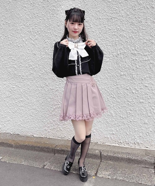 ROJITA（ロジータ）の「ラッププリーツ台形スカパン（その他パンツ・レディース・ピンク/グレー/ブラック・FREE）」の2枚目の写真