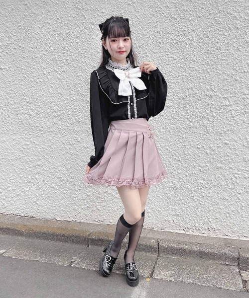 ROJITA（ロジータ）の「ラッププリーツ台形スカパン（その他パンツ・レディース・ピンク/グレー/ブラック・FREE）」の5枚目の写真
