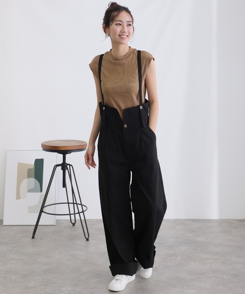 ElegChic（エレグシック）の「フレンチスリーブリブカットソー（Tシャツ/カットソー・レディース・ブラック/オフホワイト/ベージュ・M/XL/4L）」の15枚目の写真