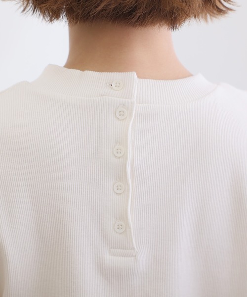 ElegChic（エレグシック）の「フレンチスリーブリブカットソー（Tシャツ/カットソー・レディース・ブラック/オフホワイト/ベージュ・M/XL/4L）」の18枚目の写真