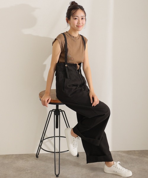 ElegChic（エレグシック）の「フレンチスリーブリブカットソー（Tシャツ/カットソー・レディース・ブラック/オフホワイト/ベージュ・M/XL/4L）」の20枚目の写真