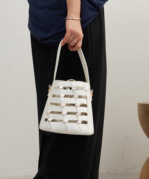 Pal collection（パルコレクション）の「メッシュバック（トートバッグ・レディース・サックスブルー/ブラウン/ホワイト/ブラック・FREE）」の2枚目の写真