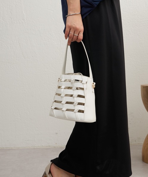 Pal collection（パルコレクション）の「メッシュバック（トートバッグ・レディース・サックスブルー/ブラウン/ホワイト/ブラック・FREE）」の6枚目の写真