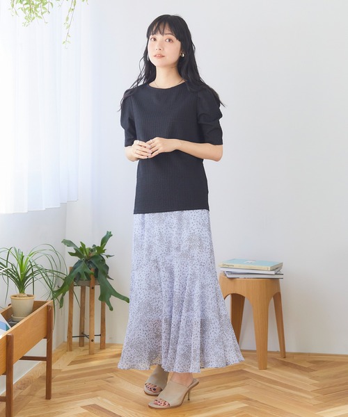 CROSSPLUS ONLINE(クロスプラスオンライン)の「【Oeillet】シフォンマーメイドスカート(ウイエ)(スカート・レディース・ブラック/グリーン/ラベンダー・M/L/LL)」の20枚目の写真