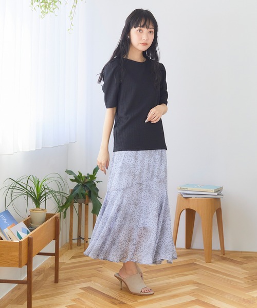 CROSSPLUS ONLINE(クロスプラスオンライン)の「【Oeillet】シフォンマーメイドスカート(ウイエ)(スカート・レディース・ブラック/グリーン/ラベンダー・M/L/LL)」の21枚目の写真