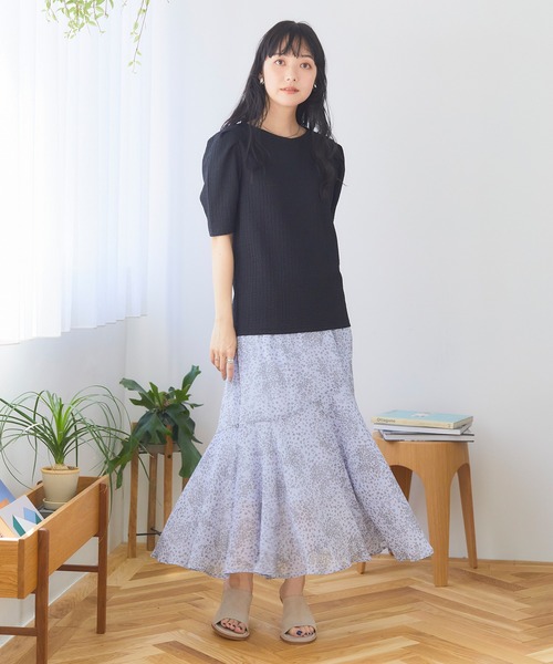CROSSPLUS ONLINE(クロスプラスオンライン)の「【Oeillet】シフォンマーメイドスカート(ウイエ)(スカート・レディース・ブラック/グリーン/ラベンダー・M/L/LL)」の22枚目の写真