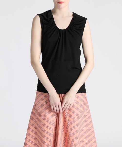 Paul Smith（ポールスミス）の「ウィメンズ ノースリーブ デザイントップス / 135150 317V（Tシャツ/カットソー・レディース・ブラック/ブルー・MEDIUM）」の6枚目の写真