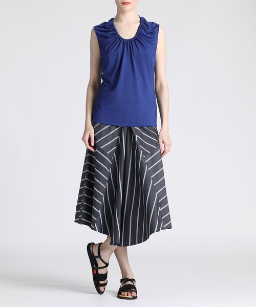 Paul Smith（ポールスミス）の「ウィメンズ ノースリーブ デザイントップス / 135150 317V（Tシャツ/カットソー・レディース・ブラック/ブルー・MEDIUM）」の10枚目の写真