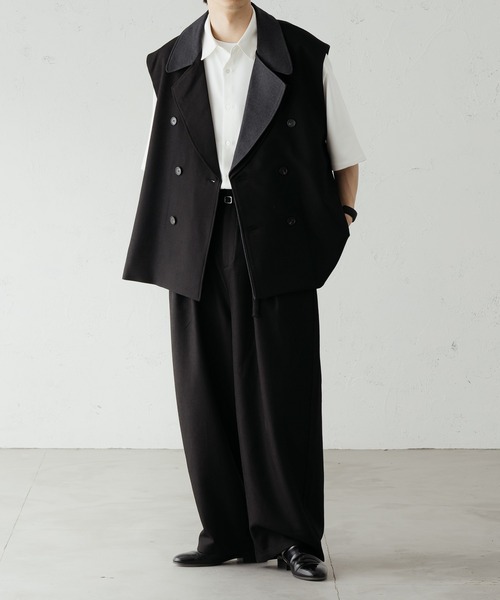 epnok(エプノック)の「ダブルレイヤードジレベスト(ベスト・メンズ・ブラック/カーキ/ベージュ・SMALL/MEDIUM/LARGE)」の21枚目の写真