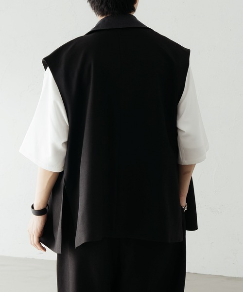 epnok(エプノック)の「ダブルレイヤードジレベスト(ベスト・メンズ・ブラック/カーキ/ベージュ・SMALL/MEDIUM/LARGE)」の11枚目の写真