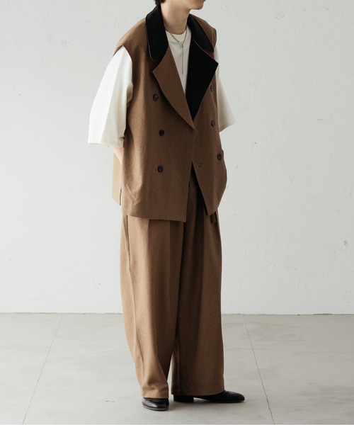 epnok(エプノック)の「ダブルレイヤードジレベスト(ベスト・メンズ・ブラック/カーキ/ベージュ・SMALL/MEDIUM/LARGE)」の10枚目の写真