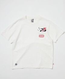 CHUMS×FREAK'S STORE Design by SAUVENIR/チャムス× フリークスストア デザイン by サウベニア 別注 ブービーバード ポケット付き クルーネック Tシャツ