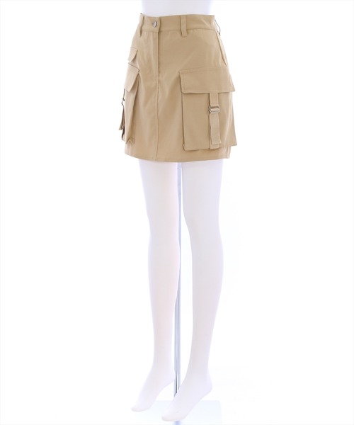 BALMAIN ベージュ ミニスカート ポケット付き BALMAIN ベージュ ミニスカート ポケット付き