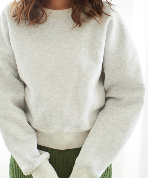 LASHIKU(ラシク)の「【LASHIKU】刺繍ロゴスウェット(スウェット・レディース・ライトグレー/ブラウン/ブラック・FREE)」の4枚目の写真
