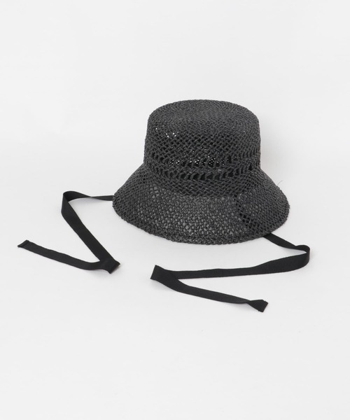 URBAN RESEARCH Sonny Label（アーバンリサーチサニーレーベル）の「リボン付ストローハット（ハット・レディース・ブラック/ベージュ・ONE）」の8枚目の写真