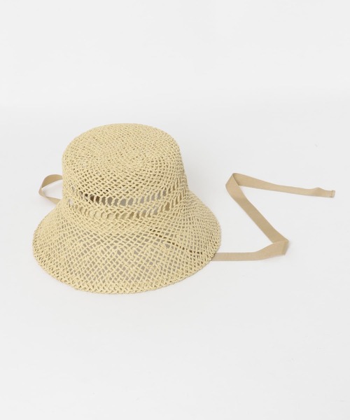 URBAN RESEARCH Sonny Label（アーバンリサーチサニーレーベル）の「リボン付ストローハット（ハット・レディース・ブラック/ベージュ・ONE）」の10枚目の写真