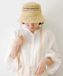 リボン付ストローハット