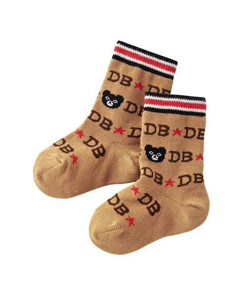 DOUBLE_B(ダブルビー)の「チョコレートベアソックス(ソックス/靴下・キッズ・ベージュ・9-10cm/11-13cm/13-15cm/15-17cm/17-19cm/19-21cm)」の1枚目の写真