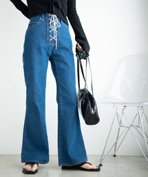 WEGO | WEGO/レースアップフレアパンツ(デニムパンツ)