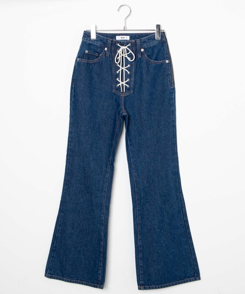WEGO（ウィゴー）の「WEGO/レースアップフレアパンツ（デニムパンツ・レディース・インディゴブルー/ライトインディゴブルー・SMALL/MEDIUM）」の21枚目の写真