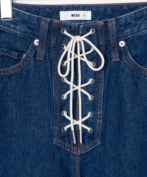 WEGO（ウィゴー）の「WEGO/レースアップフレアパンツ（デニムパンツ・レディース・インディゴブルー/ライトインディゴブルー・SMALL/MEDIUM）」の22枚目の写真
