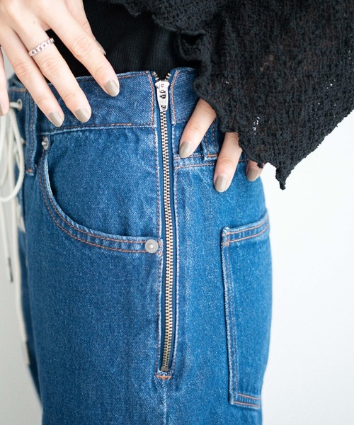 WEGO（ウィゴー）の「WEGO/レースアップフレアパンツ（デニムパンツ・レディース・インディゴブルー/ライトインディゴブルー・SMALL/MEDIUM）」の8枚目の写真