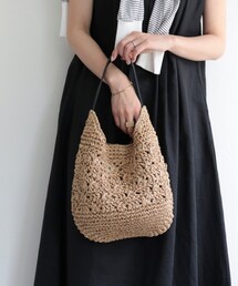 fredy emue | 2way透かし編みペーパーバッグ(かごバッグ)