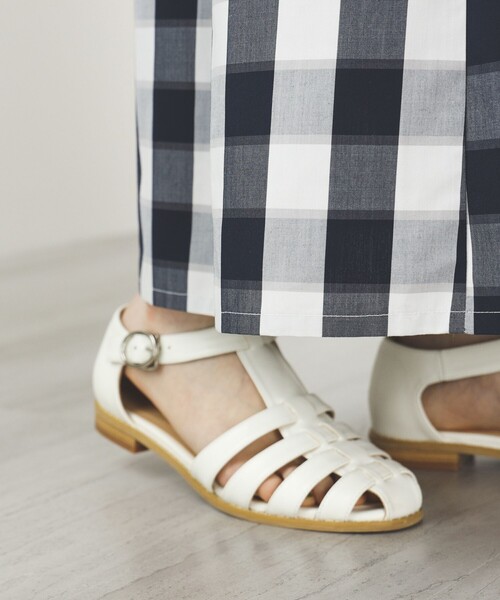 BEAMS HEART（ビームスハート）の「BEAMS HEART / チェックスキッパー ロングワンピース（ワンピース・レディース・ネイビー/ブラウン・SMALL/MEDIUM）」の5枚目の写真