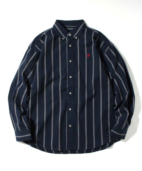 BEVERLY HILLS POLO CLUB（ビバリーヒルズポロクラブ）の「【Beverly Hills Polo Club/ビバリーヒルズポロクラブ】ワンポイント刺繍 ボタンダウン長袖シャツ/カーボンピーチツイル デニム（シャツ/ブラウス・メンズ・ブルー系その他2/イエロー系その他/ライトインディゴブルー/ブルー系その他/スミクロ/ダークインディゴブルー/ネイビー/ベージュ/ベージュ系その他/ホワイト/ブルー/ブルー系その他3・LL/L/M）」の9枚目の写真