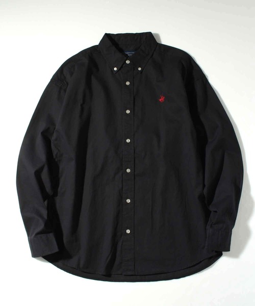 BEVERLY HILLS POLO CLUB（ビバリーヒルズポロクラブ）の「【Beverly Hills Polo Club/ビバリーヒルズポロクラブ】ワンポイント刺繍 ボタンダウン長袖シャツ/カーボンピーチツイル デニム（シャツ/ブラウス・メンズ・ブルー系その他2/イエロー系その他/ライトインディゴブルー/ブルー系その他/スミクロ/ダークインディゴブルー/ネイビー/ベージュ/ベージュ系その他/ホワイト/ブルー/ブルー系その他3・LL/L/M）」の3枚目の写真