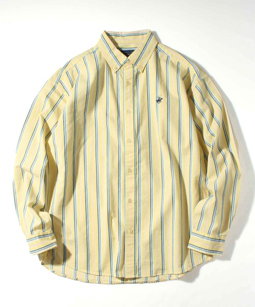 BEVERLY HILLS POLO CLUB（ビバリーヒルズポロクラブ）の「【Beverly Hills Polo Club/ビバリーヒルズポロクラブ】ワンポイント刺繍 ボタンダウン長袖シャツ/カーボンピーチツイル デニム（シャツ/ブラウス・メンズ・ブルー系その他2/イエロー系その他/ライトインディゴブルー/ブルー系その他/スミクロ/ダークインディゴブルー/ネイビー/ベージュ/ベージュ系その他/ホワイト/ブルー/ブルー系その他3・LL/L/M）」の10枚目の写真