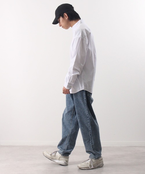 BEVERLY HILLS POLO CLUB（ビバリーヒルズポロクラブ）の「【Beverly Hills Polo Club/ビバリーヒルズポロクラブ】ワンポイント刺繍 ボタンダウン長袖シャツ/カーボンピーチツイル デニム（シャツ/ブラウス・メンズ・ブルー系その他2/イエロー系その他/ライトインディゴブルー/ブルー系その他/スミクロ/ダークインディゴブルー/ネイビー/ベージュ/ベージュ系その他/ホワイト/ブルー/ブルー系その他3・LL/L/M）」の17枚目の写真