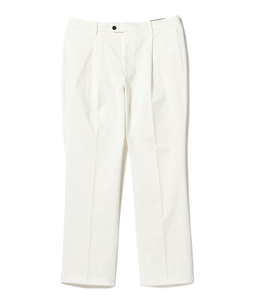 BEAMS LIGHTS（ビームスライツ）の「BEAMS LIGHTS / 1プリーツ ストレッチサテン ベーシック スラックス（スラックス・メンズ・オフホワイト/ベージュ/ネイビー・MEDIUM/LARGE/X-LARGE/SMALL）」の10枚目の写真