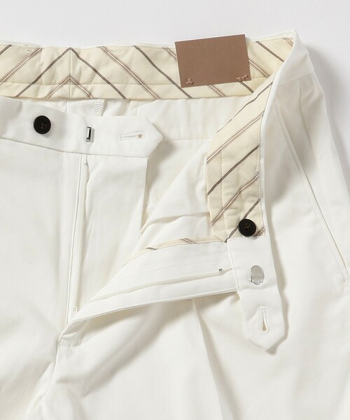 BEAMS LIGHTS（ビームスライツ）の「BEAMS LIGHTS / 1プリーツ ストレッチサテン ベーシック スラックス（スラックス・メンズ・オフホワイト/ベージュ/ネイビー・MEDIUM/LARGE/X-LARGE/SMALL）」の12枚目の写真