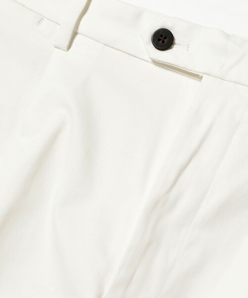 BEAMS LIGHTS（ビームスライツ）の「BEAMS LIGHTS / 1プリーツ ストレッチサテン ベーシック スラックス（スラックス・メンズ・オフホワイト/ベージュ/ネイビー・MEDIUM/LARGE/X-LARGE/SMALL）」の14枚目の写真